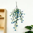 thumbnail image 2 of Cinvoph Artificial Hanging Flower Decorative Fake Wall Mounted Plants Bouquet for Home Garden Wedding Party Indoor Outdoor Decorations 30"x13" A#Blue, 2 of 6
