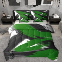 Homewish Abstract Graffiti Splash 7 Pieces Bedding Comforter Set For Children Teens Adults,Minimalist Watercolor Full Bedding Set Lightweight,Gradient Ombre Minimalism Fitted Sheet Flat Sheet