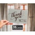 thumbnail image 2 of Wedding Shower Thank You Cards, Rose Foiled Letterpress, Bulk Set, 2 of 5