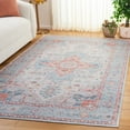 thumbnail image 2 of SAFAVIEH Tucson Alyx Oriental Machine Washable Area Rug, Turquoise/Rust, 5' x 8', 2 of 9