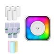 thumbnail image 1 of Compact Pocket Printer with Cool LED Lights - M1 Student-Friendly Thermal Printer Bundle Including 5 Rolls of Thermal Paper, 5 Sticker Sheets, and 3 Colorful Papers, 1 of 6