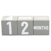 Little Pear Baby Keepsake Wooden Milestone Blocks, Growth Marker Blocks, Baby Photo Prop, Gray & White