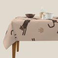 thumbnail image 3 of Wukai Leopard Print Waterproof Tablecloth for Kitchen Dining, Fits Square Tables for 2-4 Seats -54"x54", 3 of 7