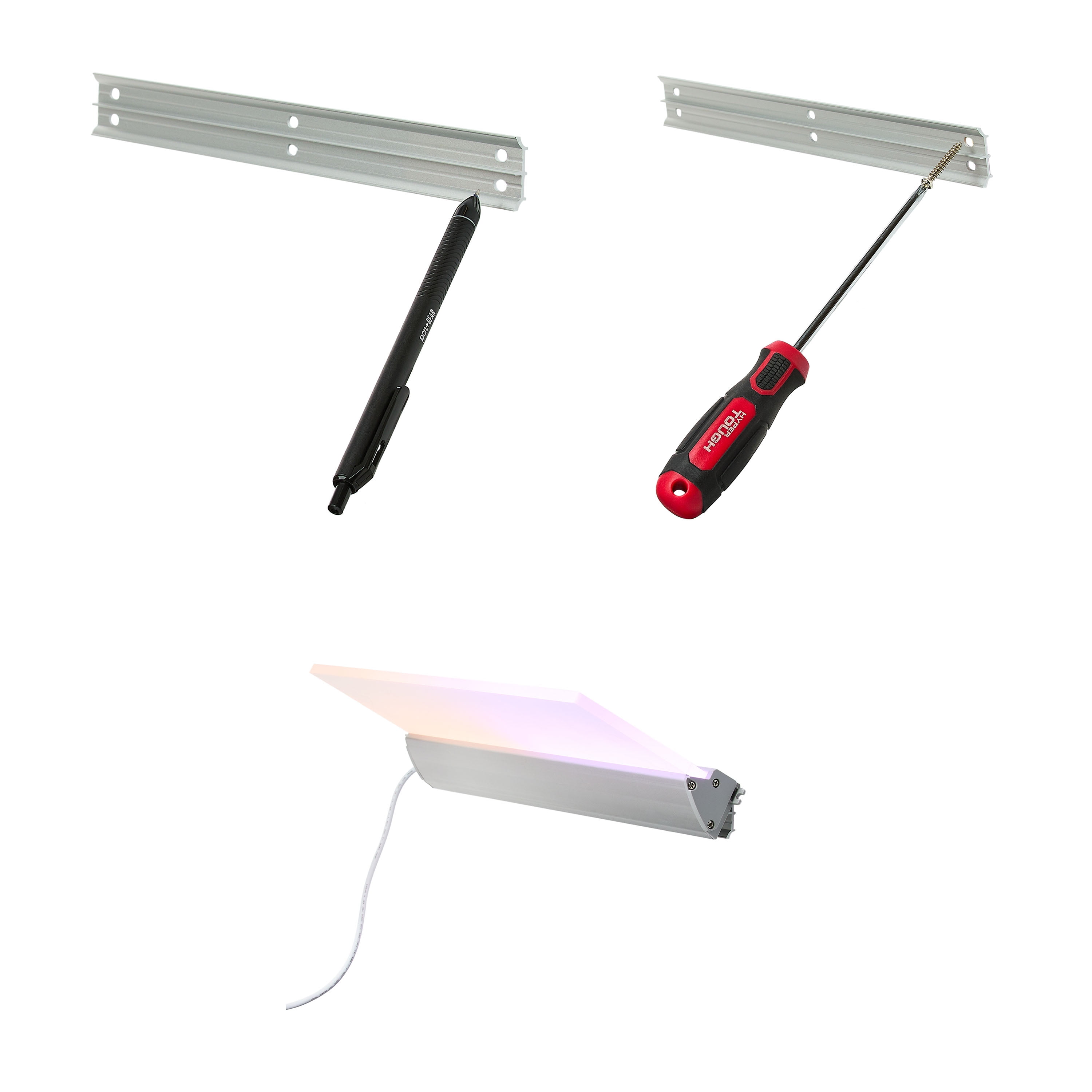 onn RGBIC LED Floating Shelves, 2 Pack