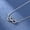 Silver, variant on Sterling Silver Double Infinity Pendant Necklace with Simulated Diamonds