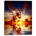 thumbnail image 2 of Caribbean Sunset with Beautiful Sky - Large Seashore Canvas Wall Art, 2 of 4