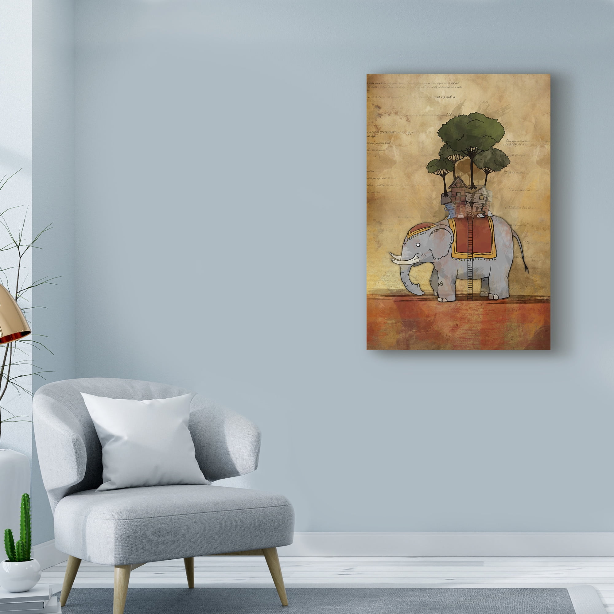 Trademark Fine Art 'Fantasy Elephant' Canvas Art by Michael Murdock