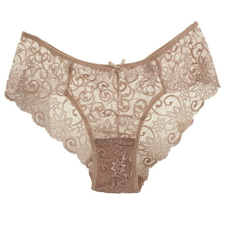 

Follure Women Underwear Brief Lace Panties Transparent Comfort Breathable Plus size S XL Underwear
