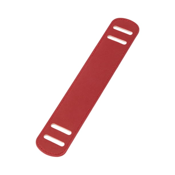 Almohadilla de cuero para correa de hombro, fijación de correa de bolso de cuero PU grueso, cojín para bolso rojo l