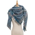 thumbnail image 2 of beishanbush Scarf Women Fall Winter Scarf Classic Tassel Plaid Scarf Warm Soft Large Blanket Wrap Shawl Scarves Blue, 2 of 4