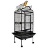 63-Inch Large Open Top Wrought Iron Bird Parrot Cage with Seed Skirts and Rolling Stand for African Grey Small Quaker Amazon Parrot Cockatiel Sun Parakeet Green Cheek Conure