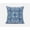 White, variant on Amrita Sen Designs  20 x 20 in. Paisley Leaf Geo Broadcloth Indoor & Outdoor Zippered Pillow - Muted Blue & White