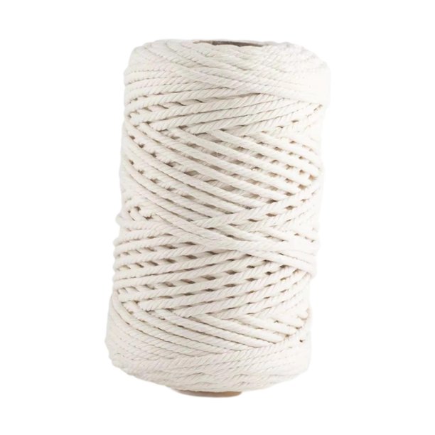 Cable de algodón cable macrame regalos blancos cable de manejo de cuerda para macrame tejido de tejido de tejido que сampeando artesanías de Dia 5 mm