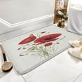 thumbnail image 5 of Front Door Mat - Indoor Outdoor Floor Doormat Entryway Welcome Mats - Entrance Shoe Scraper, Entry Inside Outside Garage,Coral Velvet Doormat, Poppy, Flower Printed, 20"x32", 5 of 8