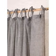 thumbnail image 6 of The Art Box Solid Linen Curtains 95 Inches Long 2 Pack, Textured Gauze Linen Curtain Drapes Tie Top Curtain Panels for Bedroom/Living Room/Sliding Door Farmhouse Decor, 35"w x 95"l in, Taupe Gray, 6 of 9
