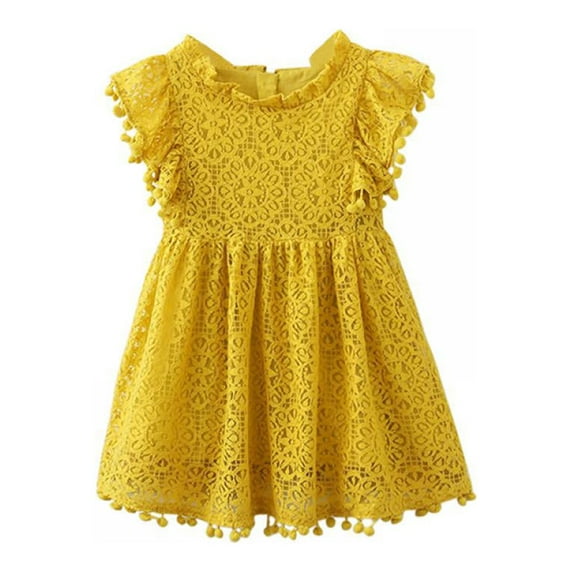 Kids Girls Lace Dresses Toddler Princess Wedding Party Dress