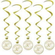 50th Anniversary Whirls Party Accessory (1 count) (5/Pkg)