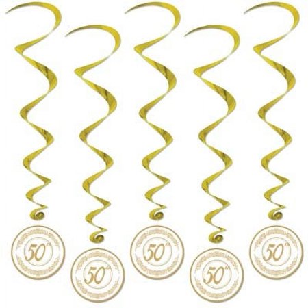 50th Anniversary Whirls Party Accessory (1 count) (5/Pkg)