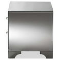 thumbnail image 5 of Home Square 2 Drawer Nightstand Set in Mirrored Silver Gray (Set of 2), 5 of 8