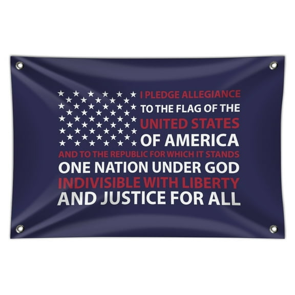 USA Flag Pledge of Allegiance America Home Business Office Sign