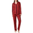thumbnail image 2 of Family Pajamas Buffalo Plaid Matching Pet Pajamas Set Christmas Red Pajamas Button Matching Pajamas, 2 of 9