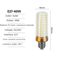 thumbnail image 4 of Bombilla LED regulable tipo maíz E27, tricolor, E14, 110 V, presión amplia, 265 grados, para proyectos domésticos, 4 of 5