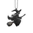 thumbnail image 2 of HaiSphere Halloween Decorations Witch Keychain-Rearview Mirror Hanger for Gothic Witch Decor, Halloween Hanging Decor, Halloween Party Decorations, Witch Broom Accent, Backpack Ornament,Black, 2 of 6