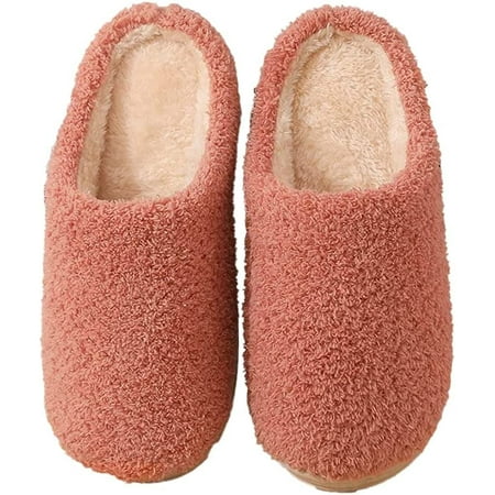 

CoCopeaunts Comfy House Slipper for Women Men Winter Warm Non-Slip Furry Indoor Outdoor Slipper with Rubber Sole