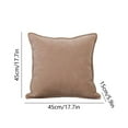 thumbnail image 3 of Yokan Living Room Sofa Pillow, Soft Snow Velvet Back Support Cushion, Polyester Throw Pillow for Sofa & Bed, Gray/Dark Gray/Khaki, Comfortable & Supportive Cushion for Relaxation, 3 of 6