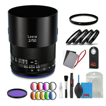 Zeiss Loxia Planar T* 50mm f/2 Lens for Sony E Mount - 2103-748 with Cleaning Accessory Kit and 2 Year Extended (Best Zeiss Lenses For Sony A7)