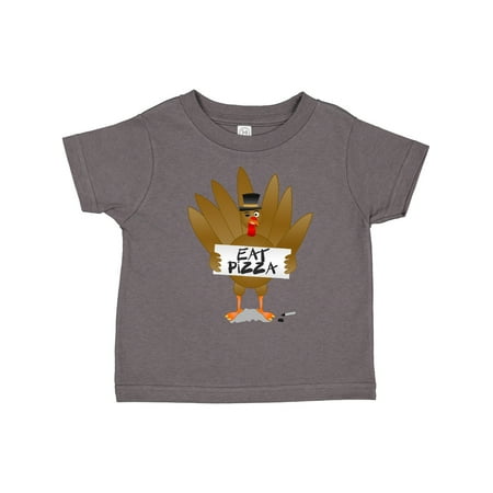 

Inktastic Turkey Holding a Sign Says Eat Pizza Gift Toddler Boy or Toddler Girl T-Shirt
