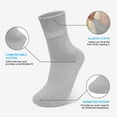 thumbnail image 2 of Mens Dress Socks - 5 Pairs Mens Socks, CaiDieNu Breathable Crew Socks Non Binding Cotton Socks for Work Business Leisure Home Size 11-13, 2 of 7