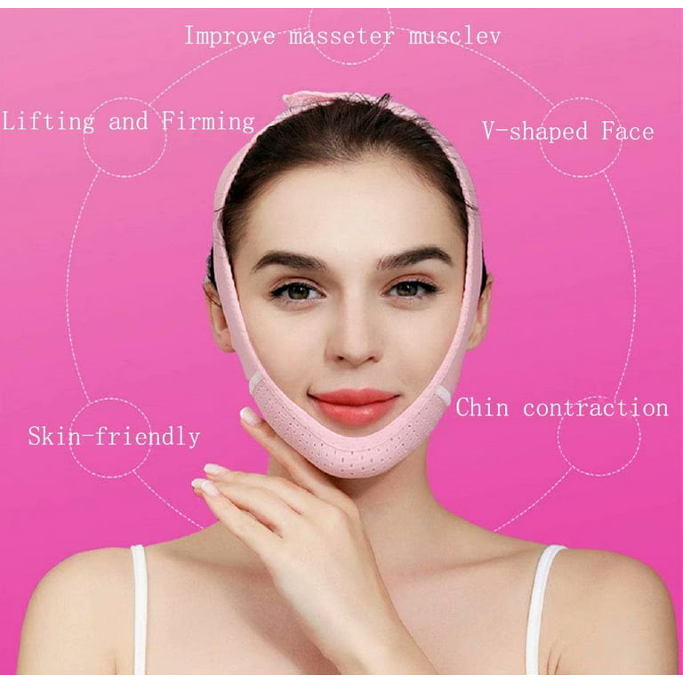 Alayna V Line Face Slimming Mask Chin Lifting Belt Sagging Skin Double Chin Reducer Face Lift V Shaped Contour Strap Reusable Anti-Wrinkle Chin Up