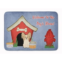 Dog House Papillon Sable White Machine Washable Memory Foam Mat