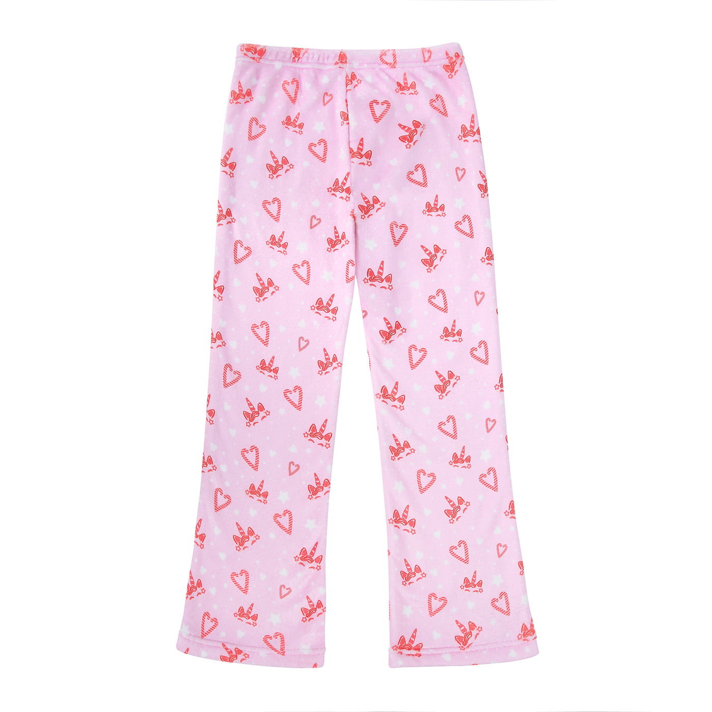 Candy Pink Girls Plush Premium Fuzzy Fleece Pants 