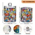 thumbnail image 5 of Yayeee 4 Pack Qtip Holder Bathroom Cotton Swab Canister with Lid Clear Dispenser Set, Floral Fiesta, 5 of 6