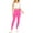 Neon Pink, variant on Moa Collection Women's Casual Solid Full Length Leggings Elastic Waistband