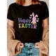 thumbnail image 1 of Plus Size Happy Easter Shirt Funny Cute Bunny Rabbit Graphic Short Sleeve Tee Top Print Crew Neck T-Shirt For Summer, Women's Soft Short Sleeve Top, Stylish Comfy Tee For Womens Graphic Tees Tee For, 1 of 6