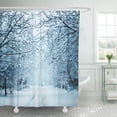 thumbnail image 1 of RYLABLUE White Snow Winter Landscape Scene Tree Christmas Forest Day Frozen Scenic Shower Curtain 60x72 inch, 1 of 1