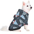thumbnail image 2 of Fotbe Shark Wearing Swim Ring Sudadera con Estampado para Perros Pequeños – Suéter con Capucha para Mascotas, Tela Suave de Forro Polar con Bolsillo-X-Large, 2 of 7
