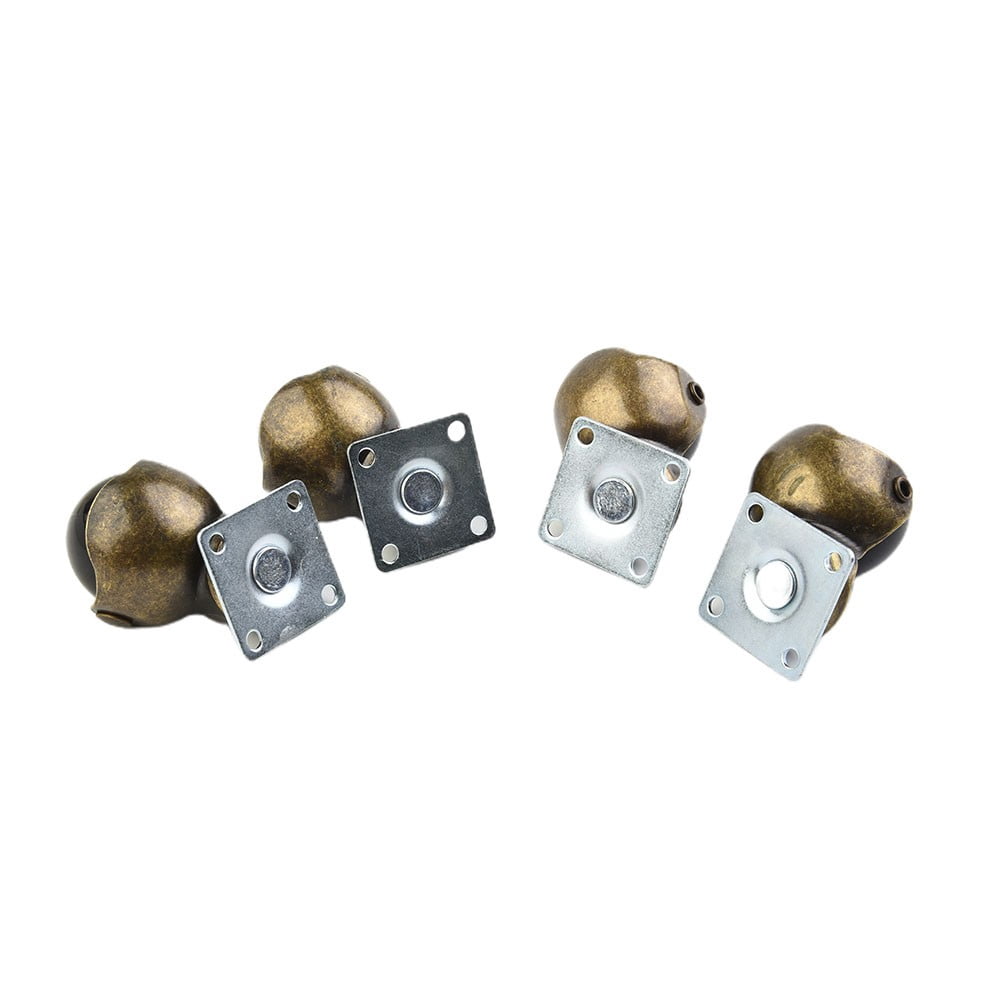 4Pcs 1.5" Ball Caster Small Caster Wheels For Sofa Furniture Bench Ottoman