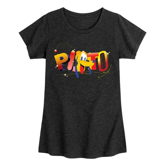 Disney - Pluto Geometric - Toddler & Youth Girls Short Sleeve Graphic T-Shirt