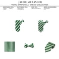thumbnail image 6 of Jacob Alexander Boys' Prep Solid Color Tonal Stripe Neck Tie - Kelly Green, 6 of 7