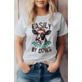 thumbnail image 2 of Easily Distracted by Cows Funny Graphic Tee, 2 of 4