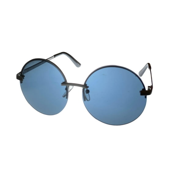 Lucky Brand Womens Gunmetal Round Metal Sunglass, Smoke Lens Sloan