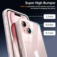 thumbnail image 2 of Shockproof Clear Case for iPhone 15 Plus, [Not Yellowing] [10FT  Drop Protection] Hard Clear Back Silicone Edge Four Corner Airbags Drop Protection Phone Cover, 6.7 inch, Transparente, 2 of 7