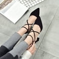 thumbnail image 6 of NOKIO Heels Closed Toe Pumps Shoes Women Pointed Toe Slingback Heels Women Pumps Dress Shoes Women's Fashion Casual Pointed Toe Square Heel Wedding Shoes High Heel Sandals, 6 of 9
