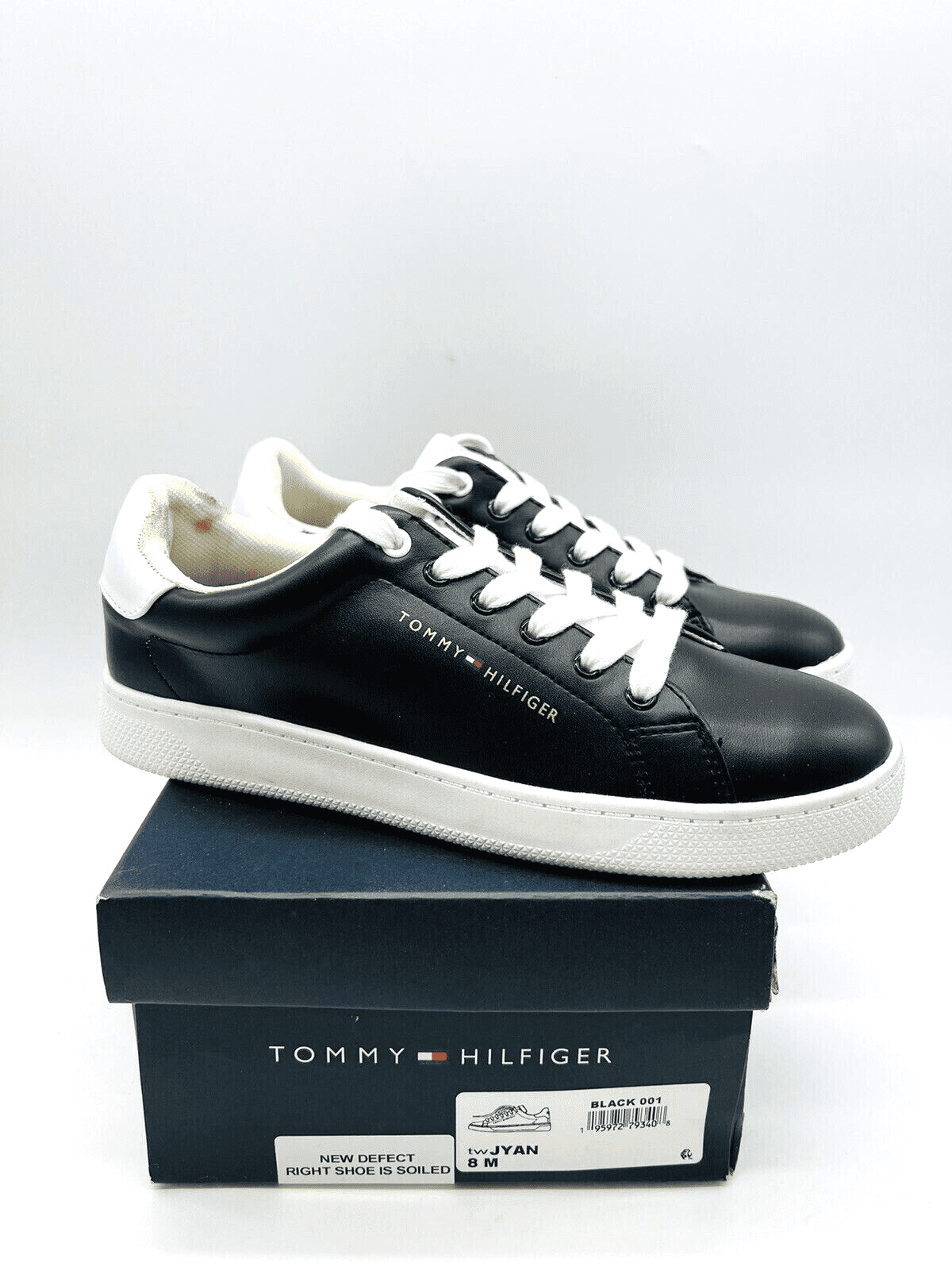 Tommy Hilfiger Lace-Up Casual Sneakers Black 8M - Walmart.com
