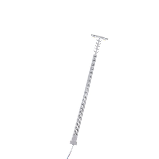 Langgg Model Railway Lamp Micro-Landscape Outdoor Scenery Layout Mini-Size LED Metal Lamppost Miniature Ladder Streetlights Silver (Warm Light) 1Set