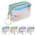 thumbnail image 2 of Coofit Coin Purse Short Holographic Zipper Closure Coin Pouch Coin Wallet Makeup Pouch, 2 of 8